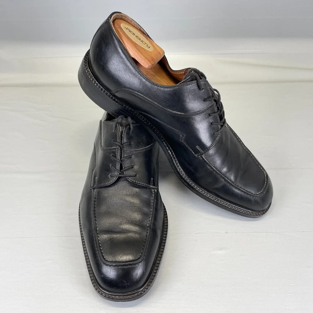 Florsheim Imperial Blucher Oxford Shoes Mens Size 10 D Black Leather Lace Up